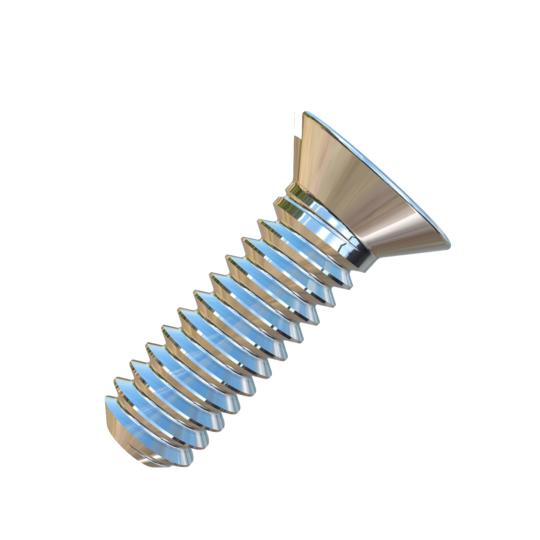 Titanium #0-80 X 0.19 UNF Flat Head, Slotted Drive, Allied Titanium Machine Screw