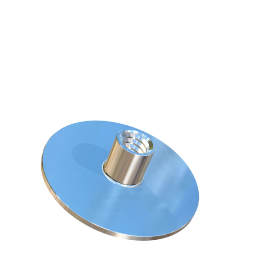 Titanium 1/4-20 UNC X 5/16 inch Allied Titanium Round Weld Nut with 1-1/4 inch Flange