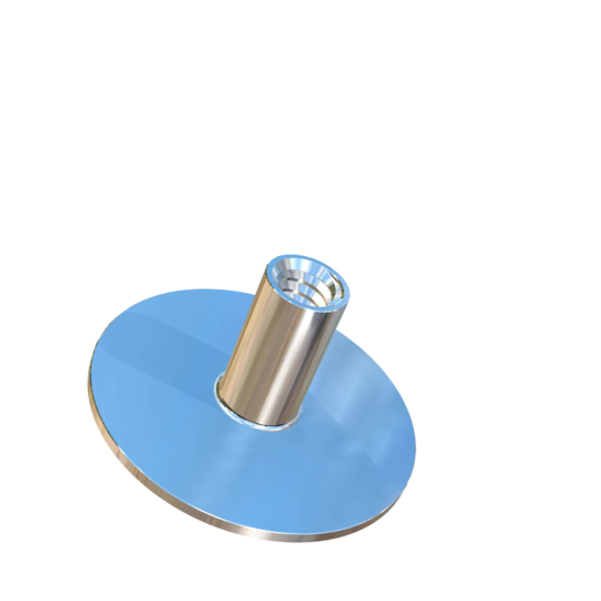 Titanium 1/4-20 UNC X 9/16 inch Allied Titanium Round Weld Nut with 1-1/4 inch Flange