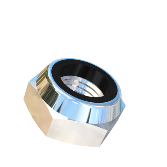 Titanium 3/8-24 UNF Allied Titanium Hex Nylock Nut, Low Profile