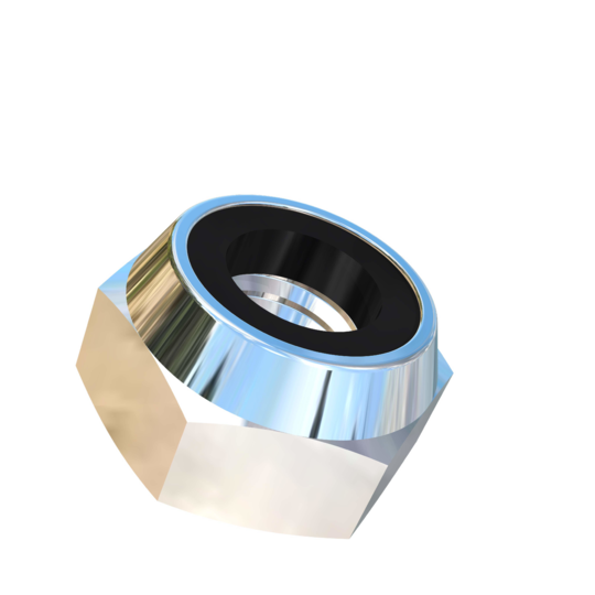 Titanium M10-1.5 Pitch Allied Titanium Hex Nylock Nut, Low Profile