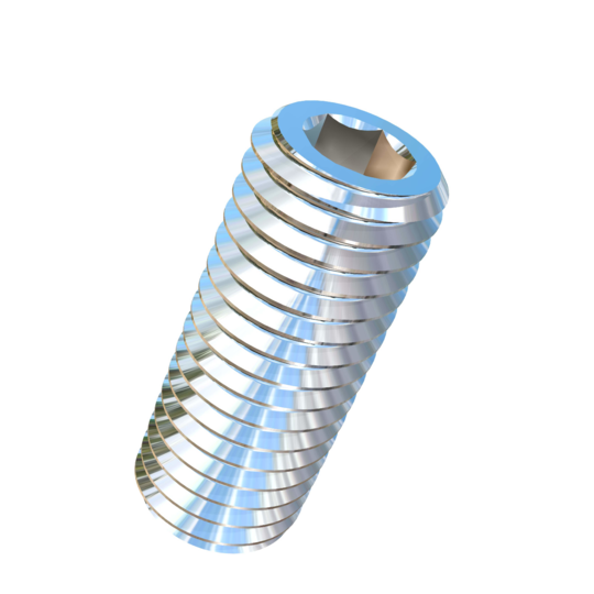 Titanium M12-1.75 Pitch X 30mm Allied Titanium Set Screw, Socket Drive with Flat Point