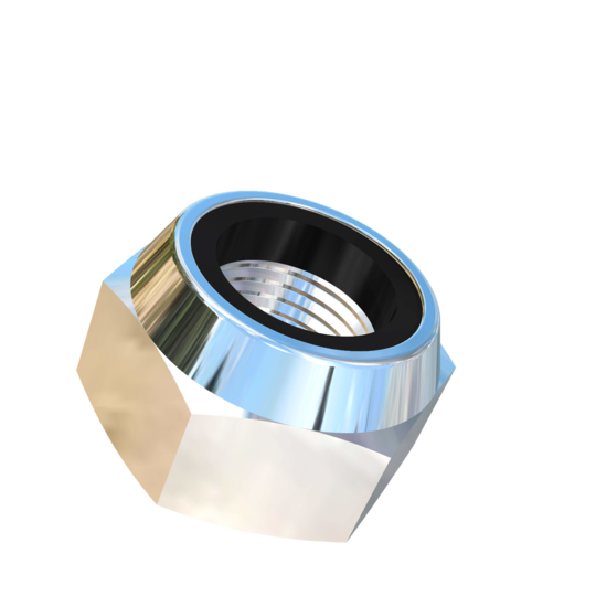 Titanium M14-1.25 Pitch Allied Titanium Hex Nylock Nut, Low Profile