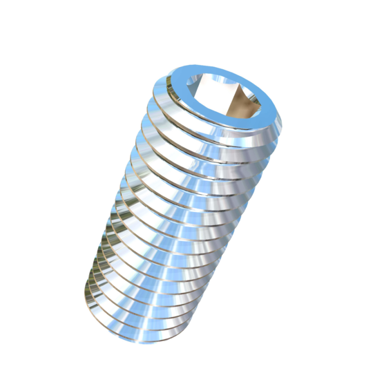 Titanium M5-0.75 Pitch X 12mm Allied Titanium Set Screw, Socket Drive with Flat Point