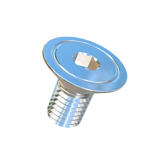 Titanium M8-1.25 Pitch X 16mm Allied Titanium Flat Head Socket Drive Machine Screw with 2.5mm vent hole drilled through the length of the screw