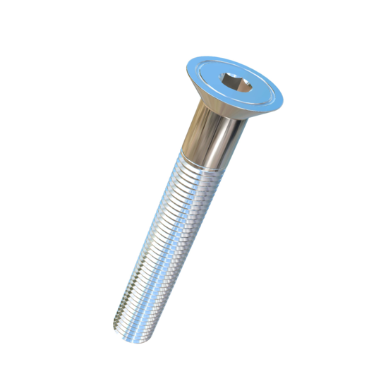 Titanium M10-1.25 Pitch X 70mm Flat Head Socket Drive Allied Titanium Cap Screw with 52mm of threads, DIN 7991